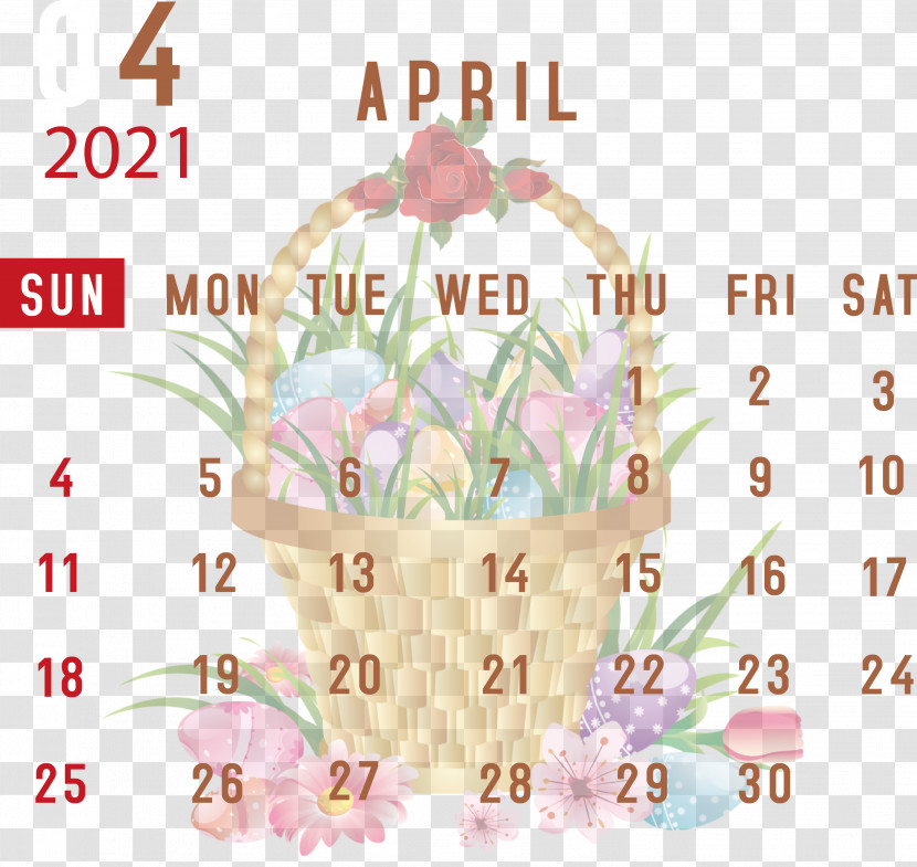 April 2021 Printable Calendar April 2021 Calendar 2021 Calendar Transparent PNG