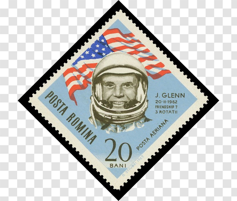 John Glenn Postage Stamps Apollo 11 Astronaut Program - Paper Product Transparent PNG