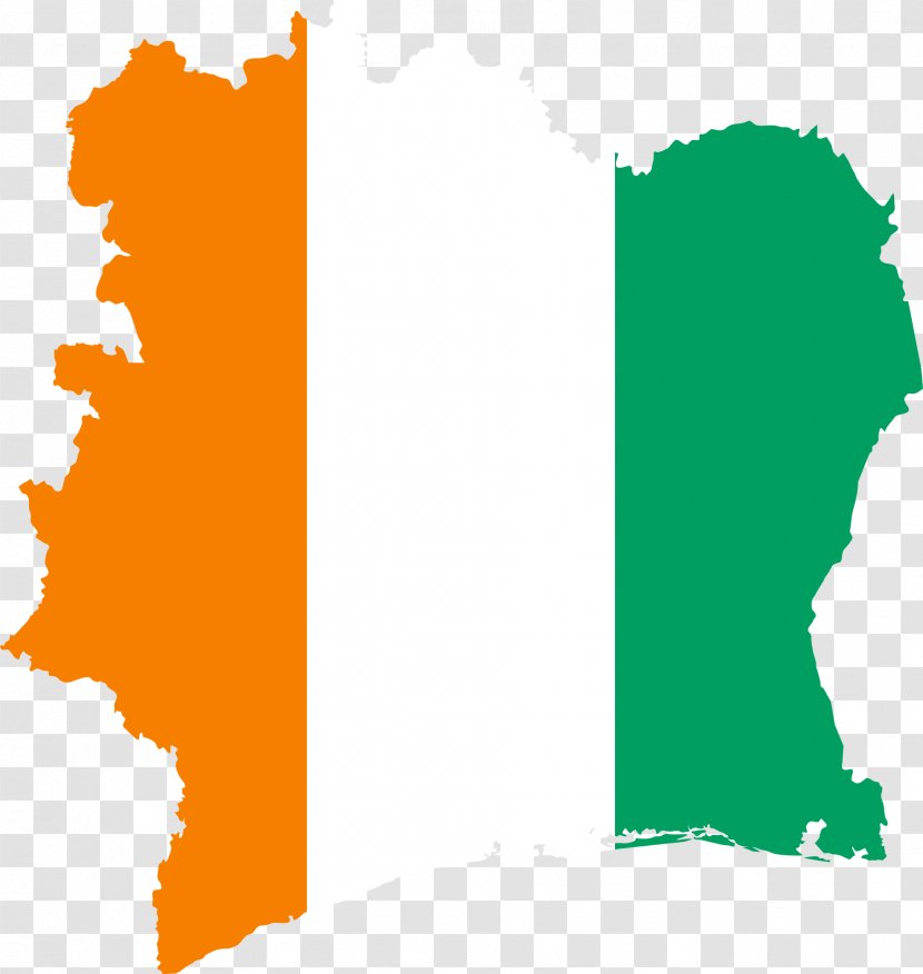 Flag Of Ivory Coast Vector Graphics Map Stock Illustration - Royaltyfree Transparent PNG