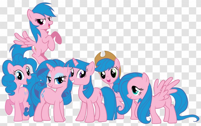 Pinkie Pie Pony Applejack Twilight Sparkle Rainbow Dash - Silhouette - My Little Transparent PNG