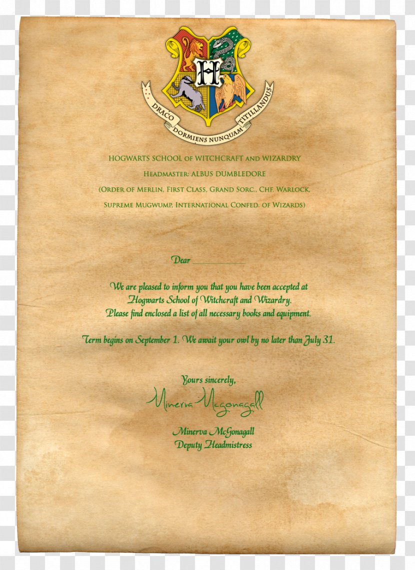 Harry Potter: Hogwarts Mystery Professor Severus Snape Express Hermione Granger - Invitation Letter Cover Transparent PNG