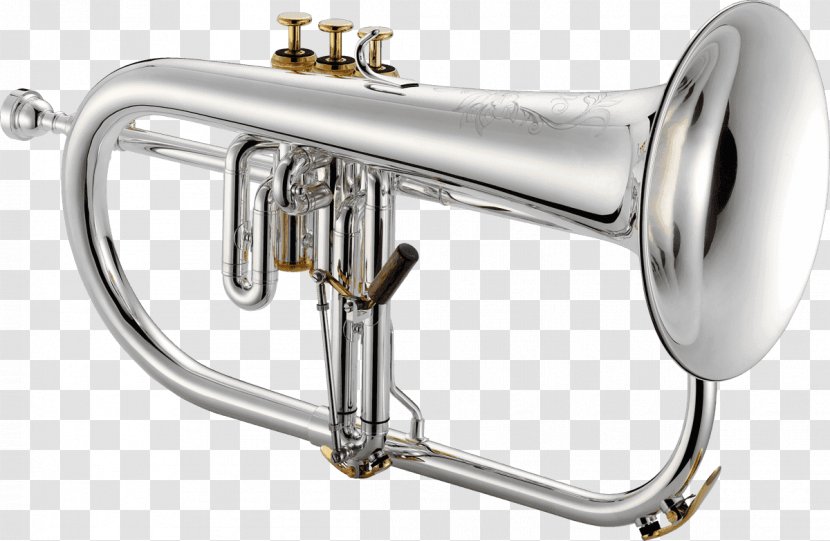 Cornet Flugelhorn Trumpet Brass Instruments Musical - Flower Transparent PNG