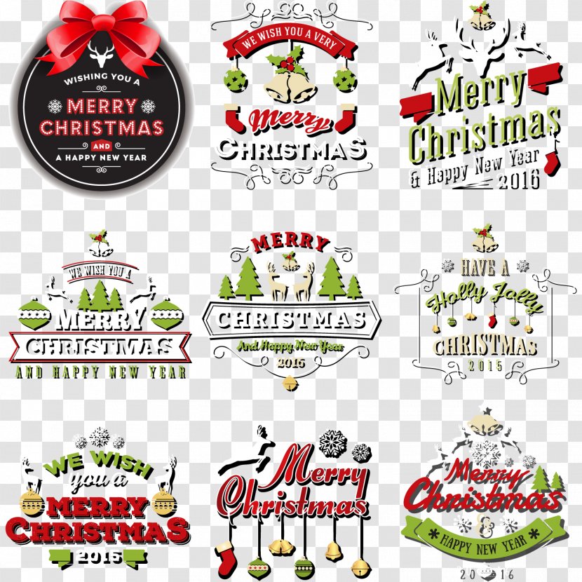 Vector Christmas Labels Set - Label - Decoration Transparent PNG