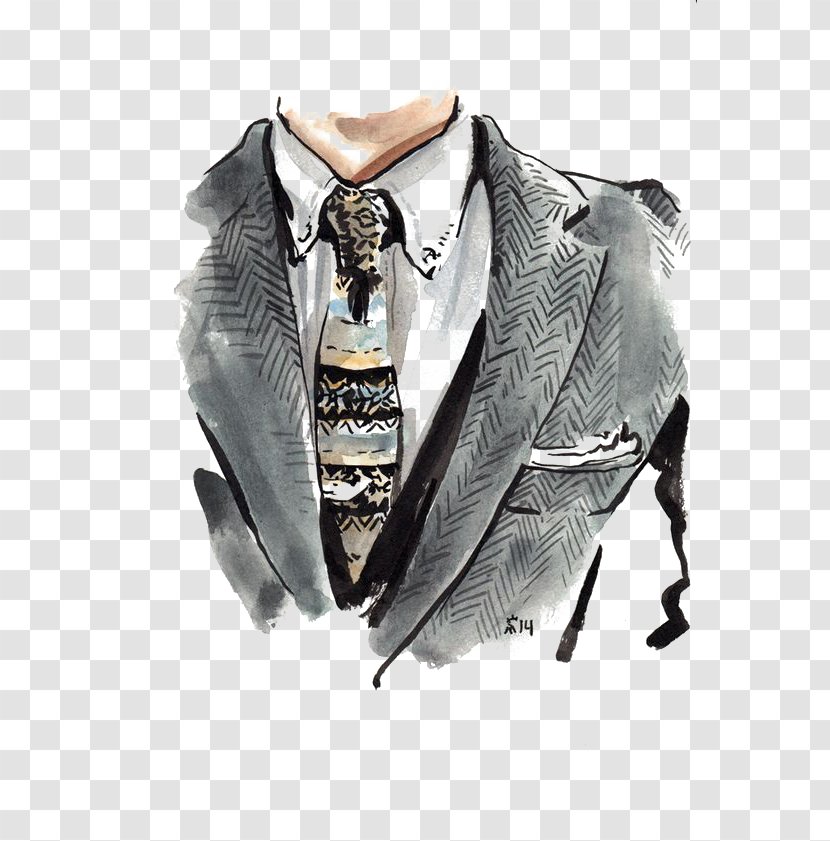 Fashion Illustration Drawing Suit - Jacket Transparent PNG