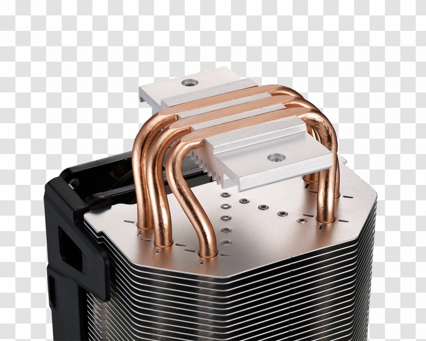 Computer System Cooling Parts Cooler Master Heat Sink Central Processing Unit Pipe - Metal - Fan Transparent PNG