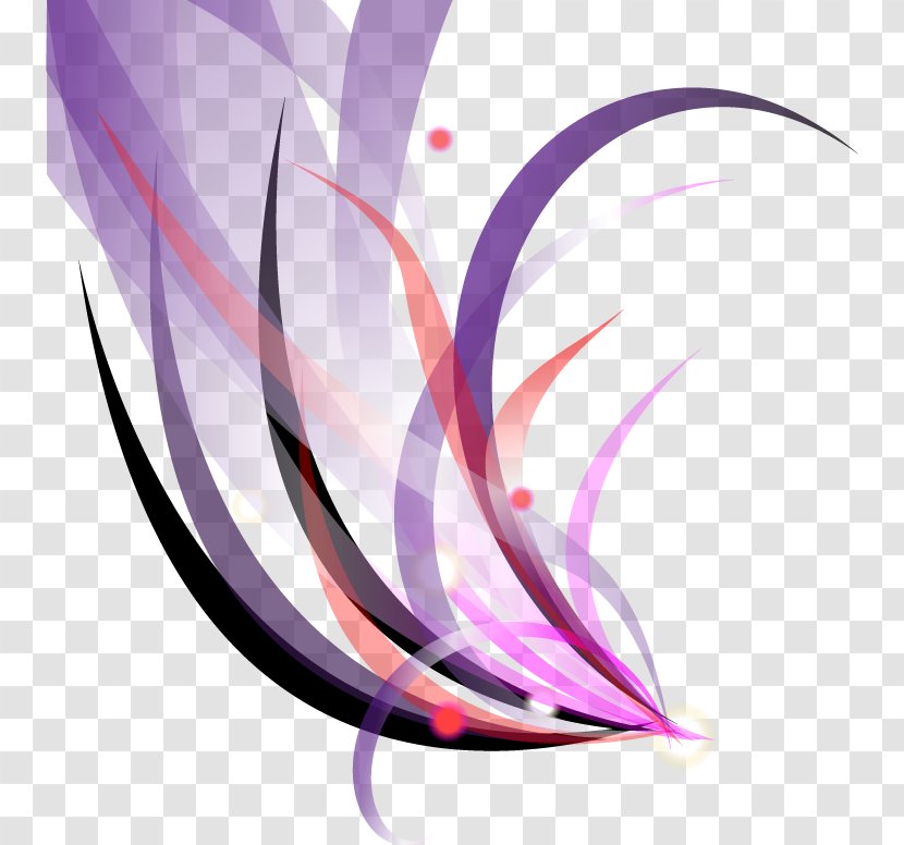 Purple Abstract - Violet - Fantasy Lines Transparent PNG