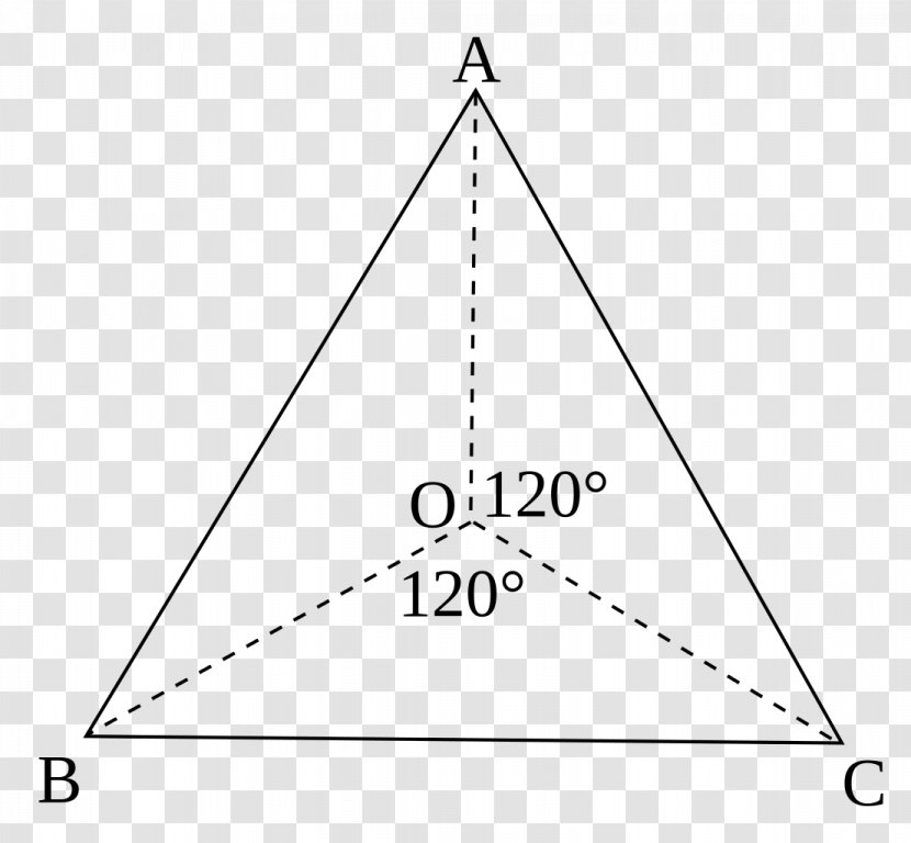 Equilateral Triangle Area Polygon Center - Centroid - Clipart Transparent PNG