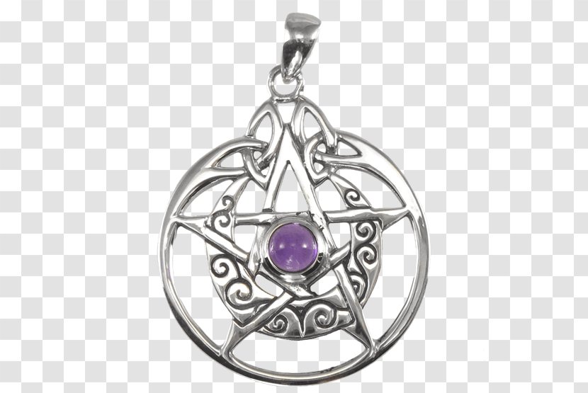 Amethyst Locket Pentacle Charms & Pendants Jewellery - Pendant - Pentagram Jewelry Transparent PNG