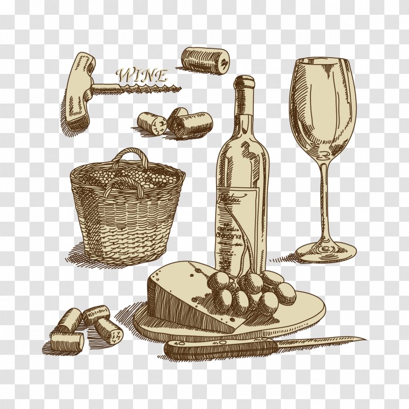 Wine Bottle Cream Pie - Pastry - Vector And Pastries Transparent PNG