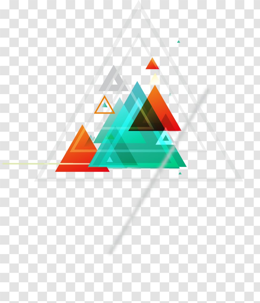 Geometry Triangle Abstraction Euclidean Vector - Colorful Abstract Geometric Transparent PNG