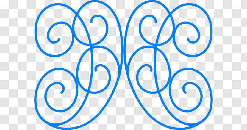 Clip Art - Computer - Blue Swirls Transparent PNG