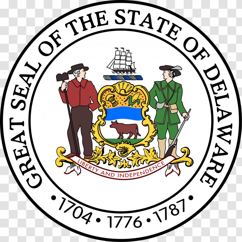 Seal Of Delaware Great The United States U.S. State - Crest - Usa Gerb Transparent PNG