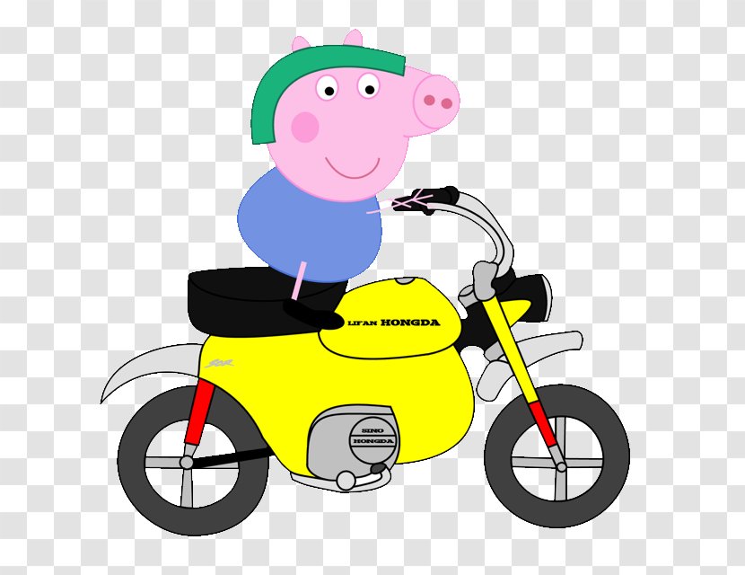 Daddy Pig George Bicycle Mummy - Cartoon Network Transparent PNG