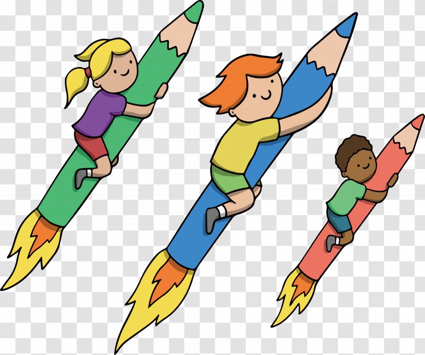 Pencil Rocket - Stationery - The Transparent PNG