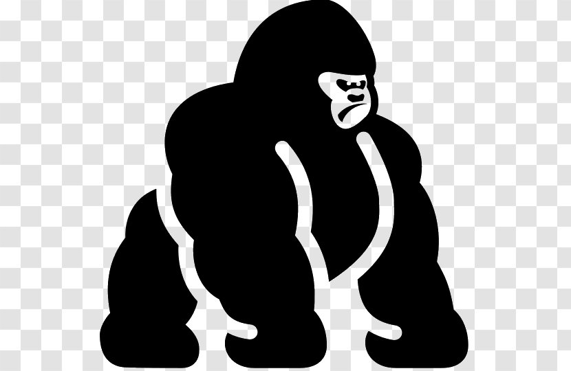 Gorilla Clip Art - Vertebrate - Vector Transparent PNG