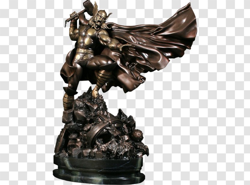 Thor Bronze Sculpture Statue Marvel Studios - Watercolor - Product Transparent PNG