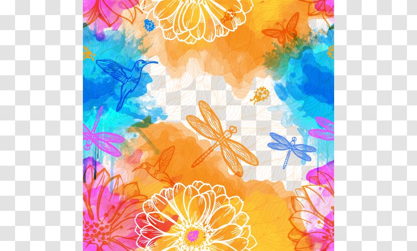 Watercolor Painting Royalty-free Illustration - Flower Arranging - Line Transparent PNG