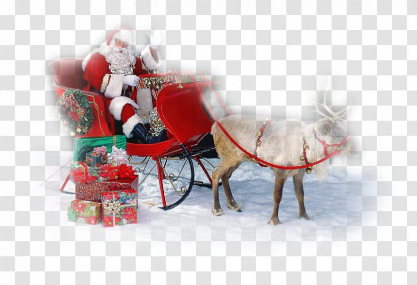 Santa Claus Desktop Wallpaper Reindeer Christmas Rudolph - Holiday Transparent PNG