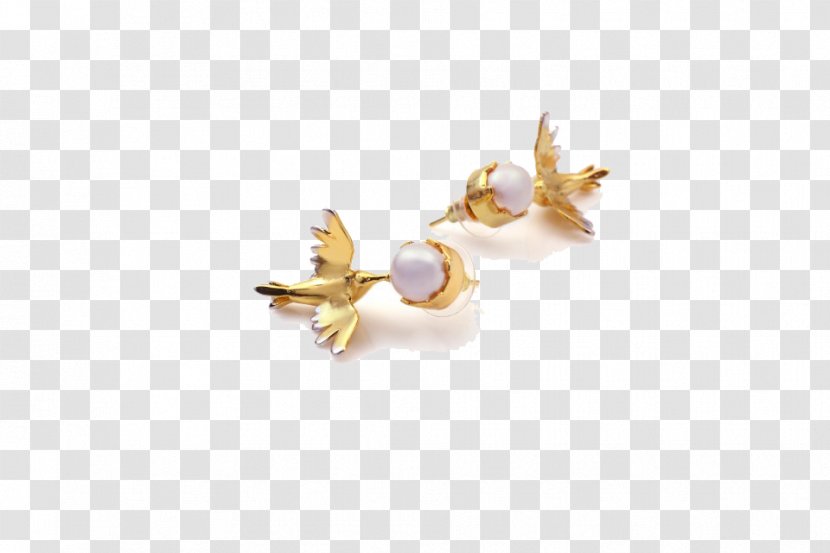 Earring Lovebird Nighthawks Pearl - Strawberry - Peacock Wedding Nails Transparent PNG