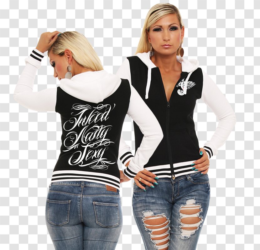 Hoodie T-shirt Sleeve Bluza - Crew Neck Transparent PNG