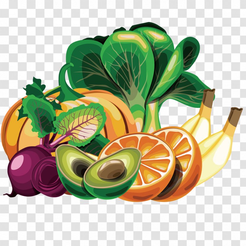 Euclidean Vector - Nutrition - Fruit Vegetables Transparent PNG