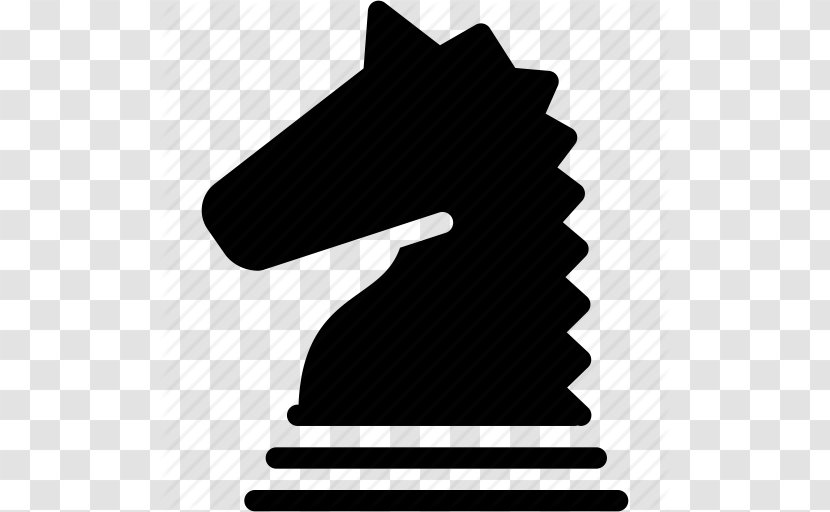 Chess Piece Knight - Black And White - Save Icon Format Transparent PNG