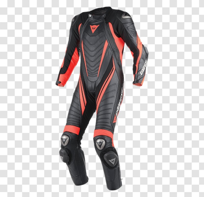 Dainese Racing Suit Motorcycle Personal Protective Equipment - Orange Transparent PNG