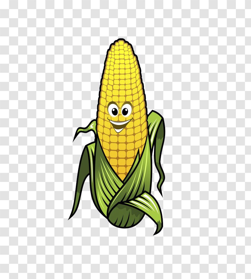 Corn On The Cob Maize Sweet Cartoon - Organism - Lovely Transparent PNG