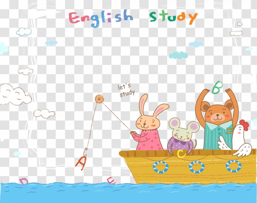 Pictogram Icon - Preview - Cartoon Rabbit Vector Wooden Boat On Transparent PNG