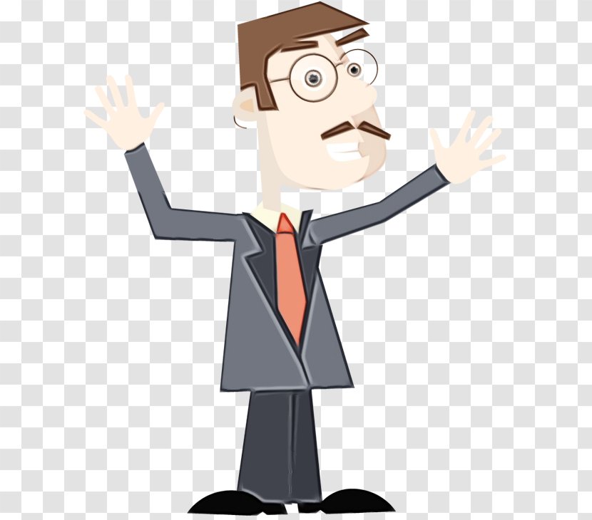 Cartoon Clip Art Gesture Finger Business - Pleased Transparent PNG