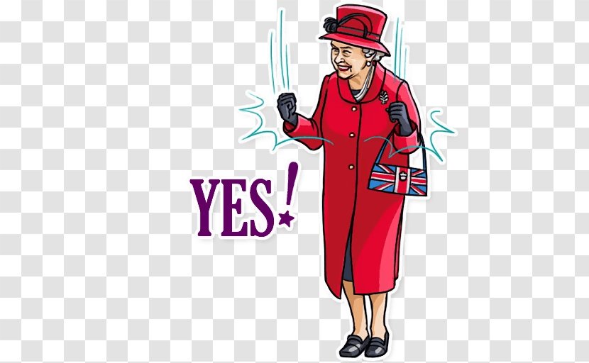 Telegram Sticker VKontakte Text Clip Art - Fictional Character - Queen Elizabeth Ii Transparent PNG