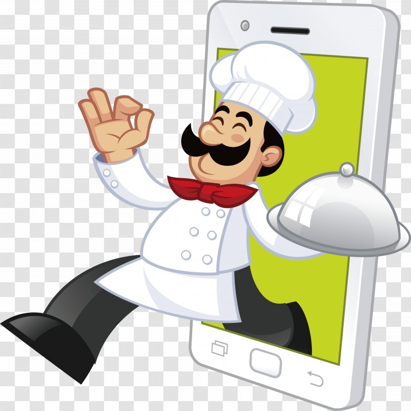 Chef Royalty-free Cartoon - Cook - Phone Order Transparent PNG