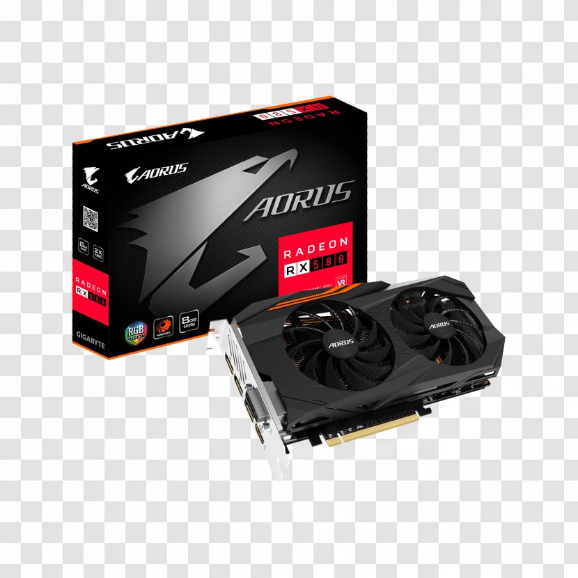 Graphics Cards & Video Adapters AMD Radeon RX 570 580 Gigabyte Technology - Computer Component - Gd Transparent PNG