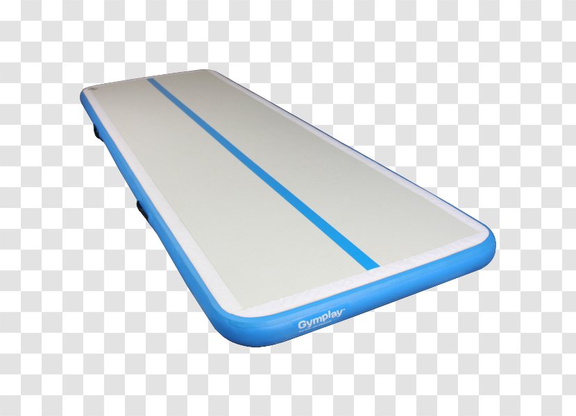 Gymnastics Air Track Roll Tumbling Mat - Blue Transparent PNG