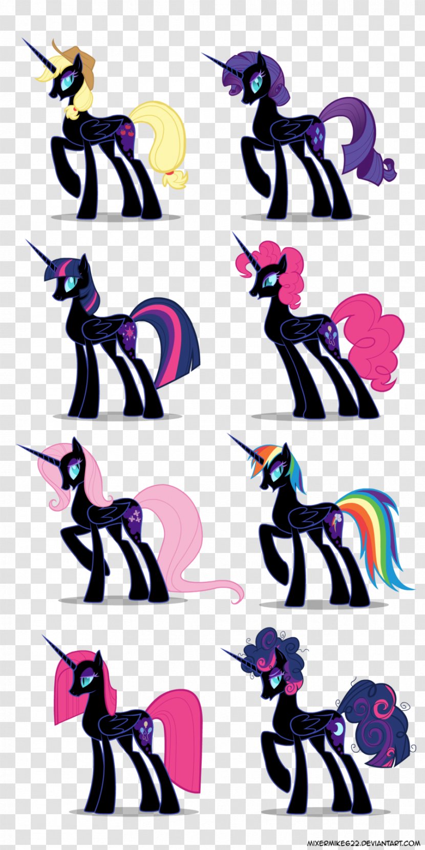 Rarity Princess Luna Applejack Rainbow Dash Pony - Silhouette Pegasus Transparent PNG