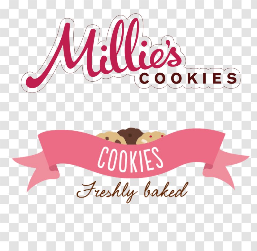 Logo Millie's Cookies Brand Clip Art Font - Text - Pink Transparent PNG