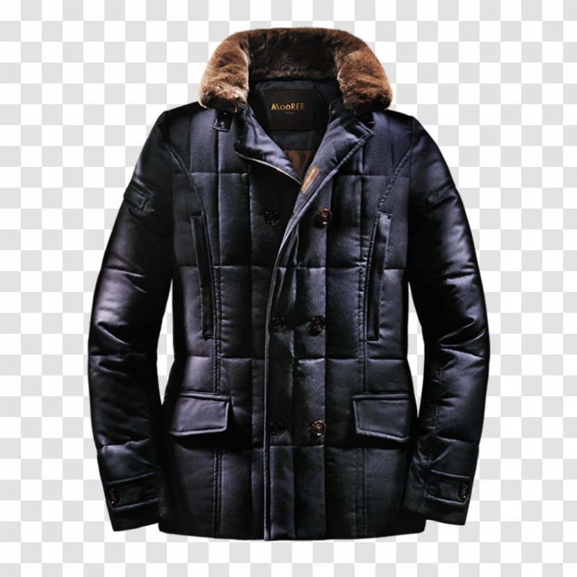 Leather Jacket Fur Daunenjacke Clothing Transparent PNG