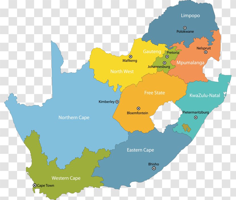 South Africa Map Wikimedia Commons - Cities Large Billboards Transparent PNG