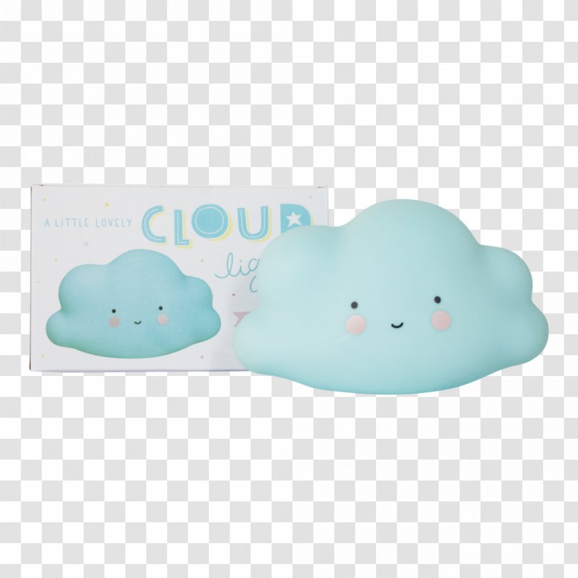 Nightlight Cloud Nursery Lamp - Light Blue Clouds Transparent PNG