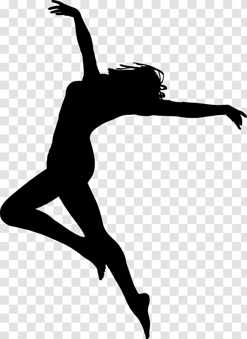 Free Dance Silhouette Ballet Dancer - Black And White Transparent PNG