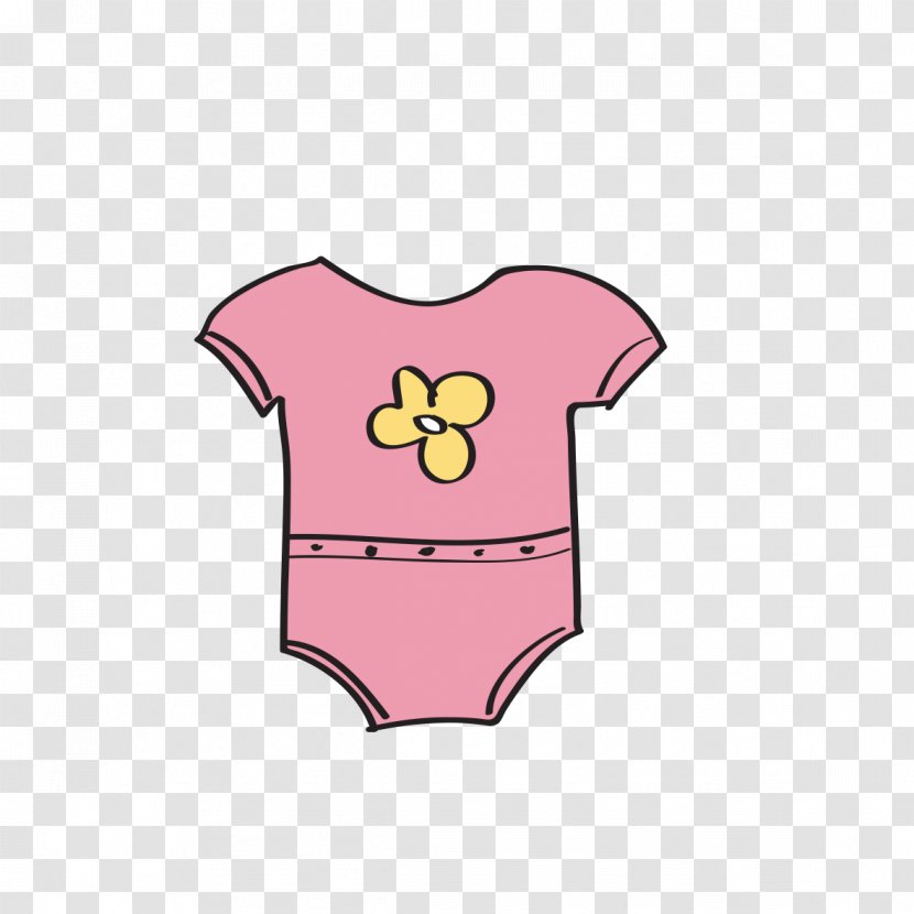 T-shirt Pink Cartoon Clothing - Watercolor - Baby Graphics Transparent PNG