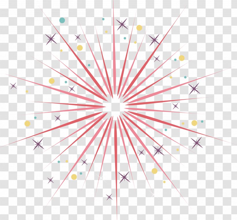 Fireworks Vecteur Euclidean Vector - Pink Ray Transparent PNG