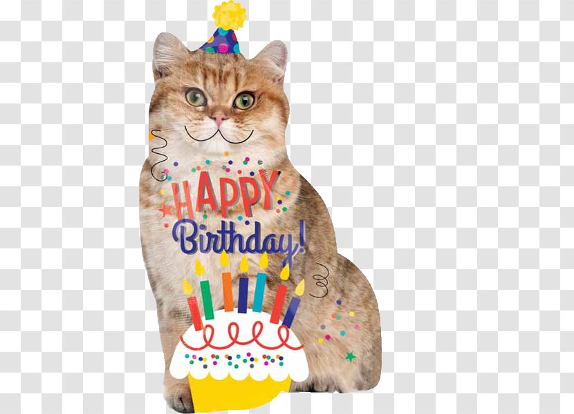 Cat Birthday Cake Balloon Kitten Transparent PNG