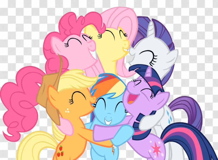 Rainbow Dash Twilight Sparkle Pony Rarity Pinkie Pie - Heart - Mane Vector Transparent PNG