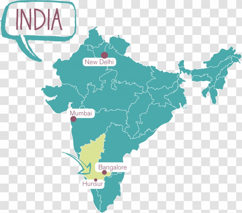 India Vector Map Mapa Polityczna Clip Art Transparent PNG