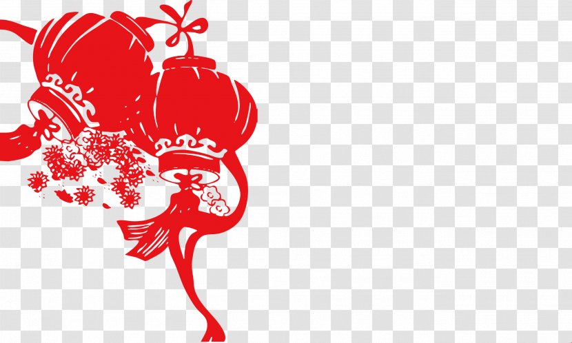 Chinese New Year Lantern Festival Papercutting - Associates Vector Transparent PNG