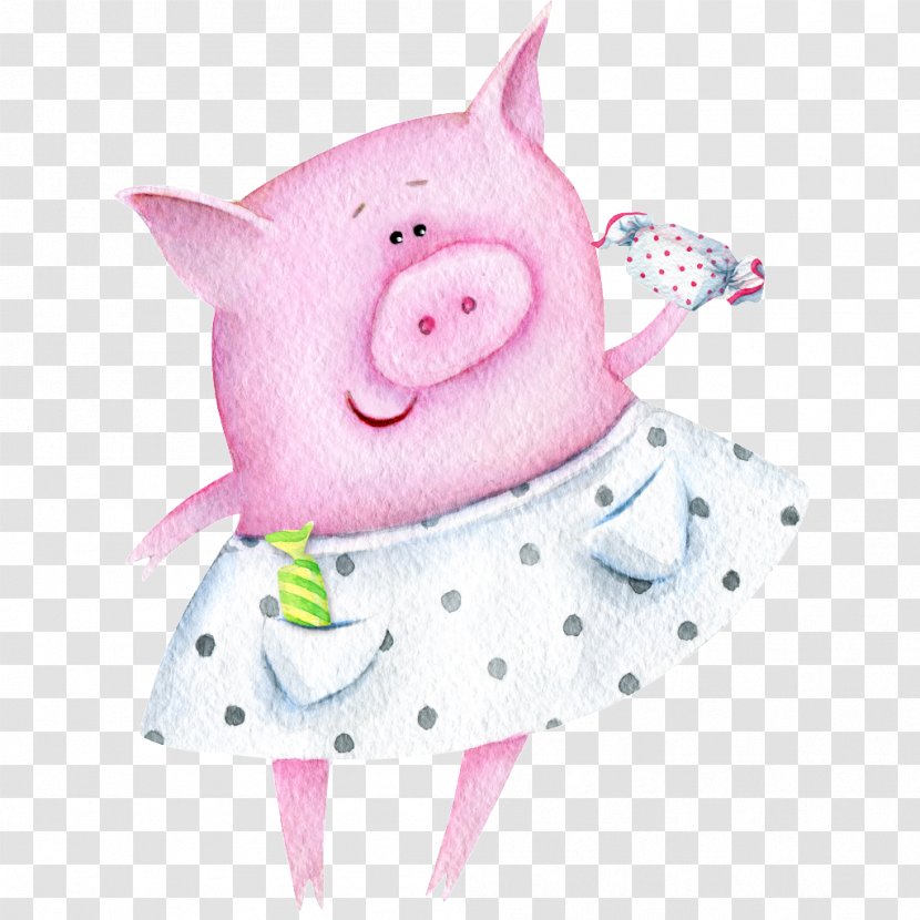 Domestic Pig Illustration Bacon Image - Cerdito Ornament Transparent PNG