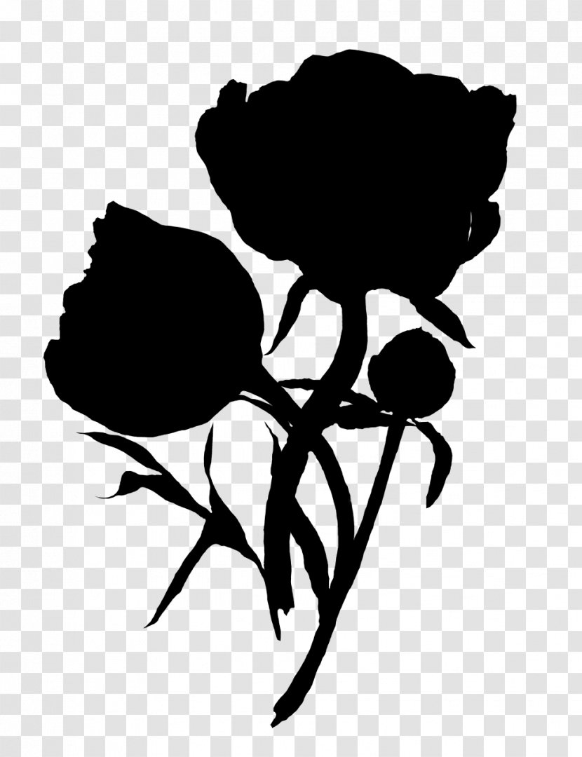 Garden Roses Clip Art Leaf Petal - Blackandwhite Transparent PNG