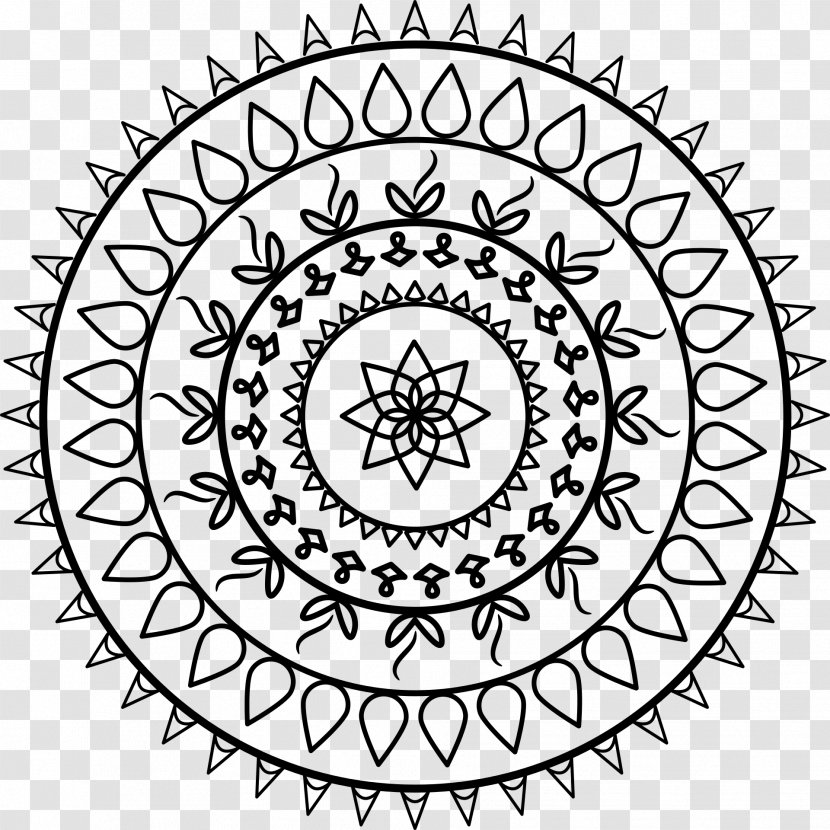 Mandala Sri Yantra Sacred Geometry - Hollow Transparent PNG