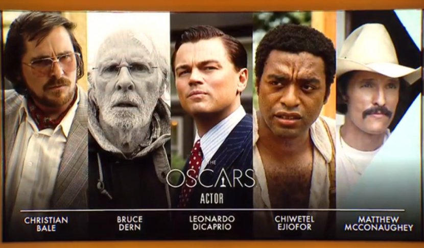 Leonardo DiCaprio 86th Academy Awards Gravity American Hustle The Wolf Of Wall Street - Award - Dicaprio Transparent PNG